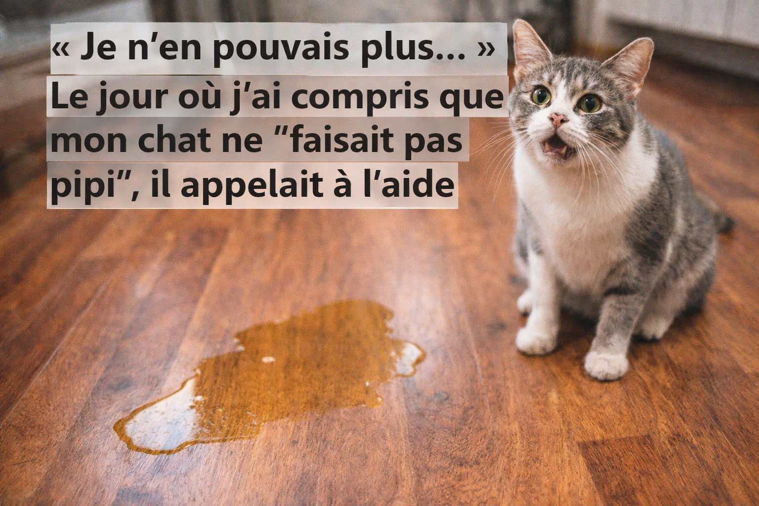 Le jour où j’ai compris que mon chat ne “faisait pas pipi”, il appelait à l’aide