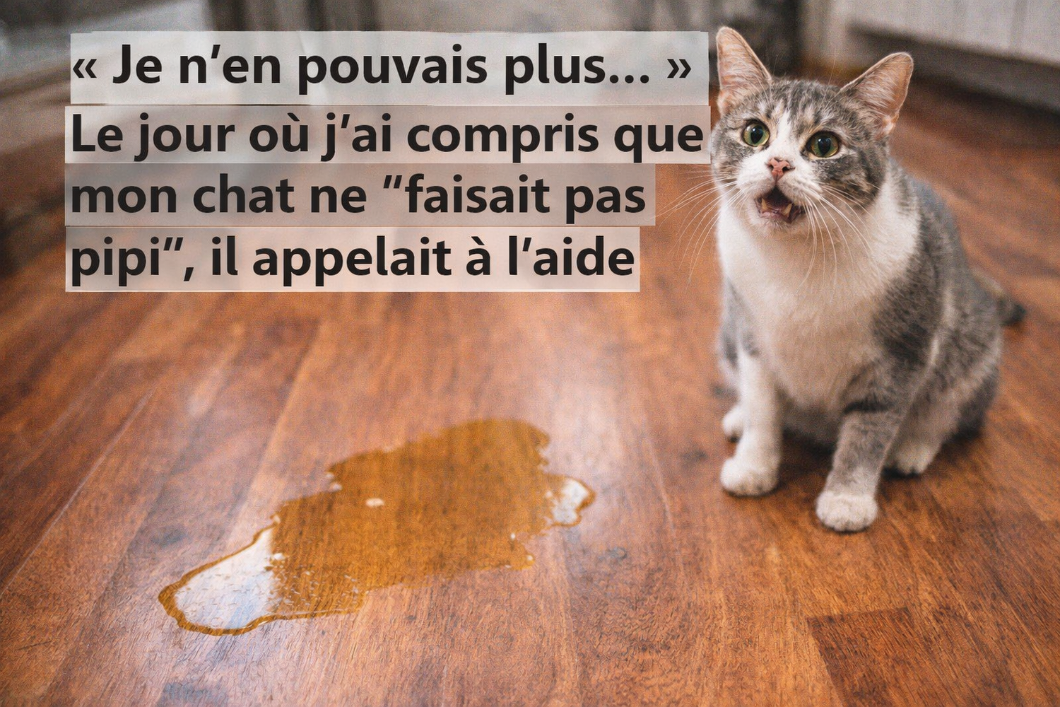 Le jour où j’ai compris que mon chat ne “faisait pas pipi”, il appelait à l’aide