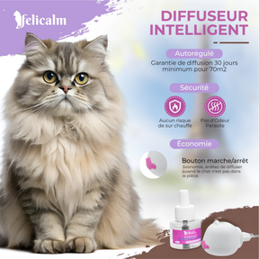 Felicalm – 1 Diffuseur et 1 recharge de Phéromones apaisantes chat et chaton – Anti-stress