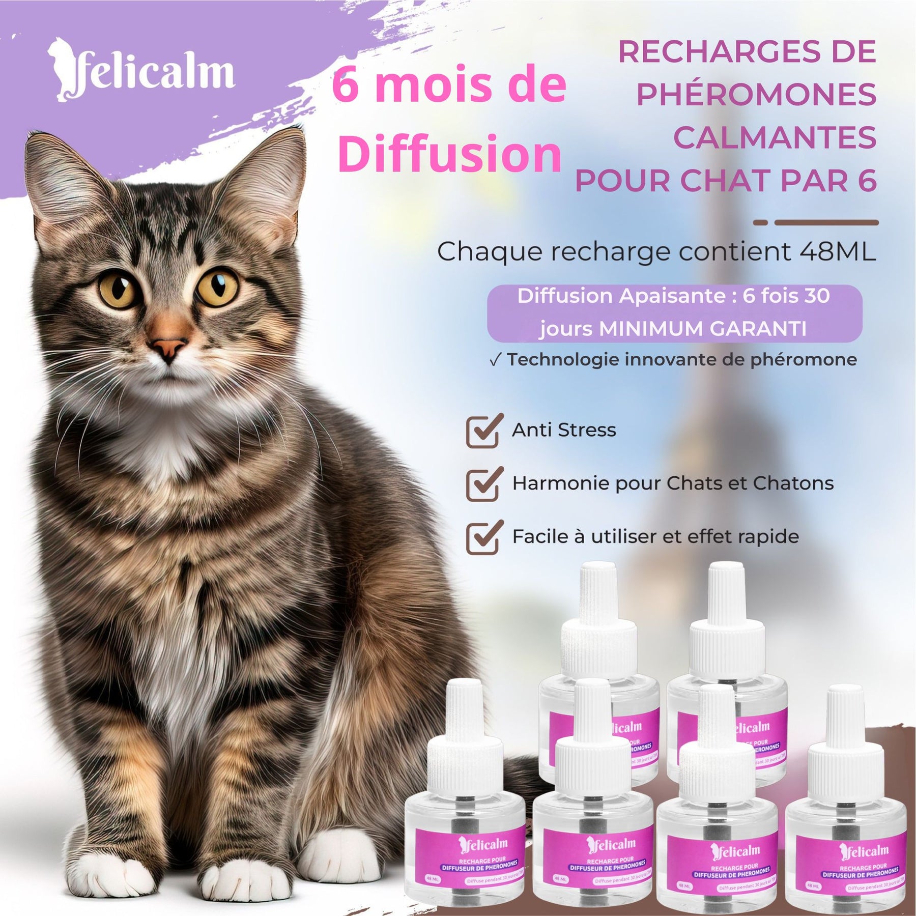 Pack Super Éco 2  Diffuseurs + 6 Recharges de Phéromones- Félicalm
