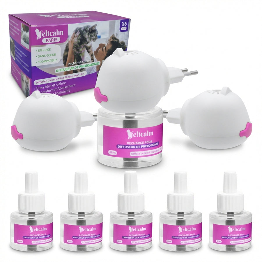 Meilleure Affaire –  3  Diffuseurs+ 6 Recharges de Phéromones Felicalm®